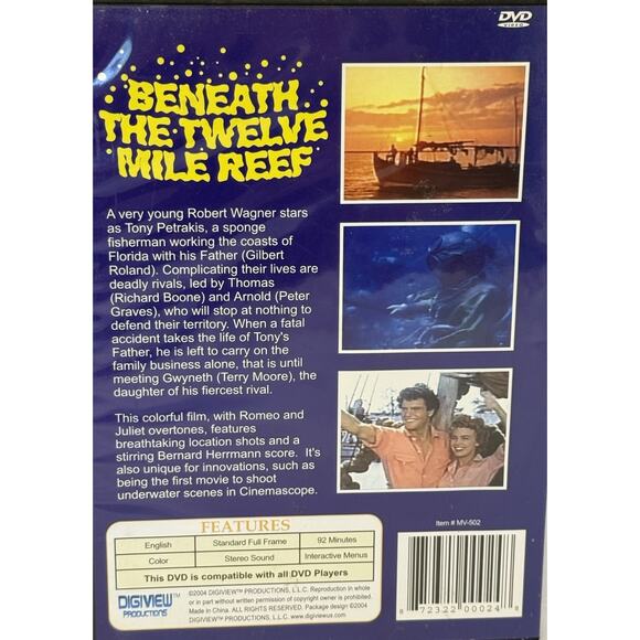 Robert Wagner - Beneath The Twelve Mile Reef Movie DVD 2004 Digiview Prod Drama - Picture 5 of 11